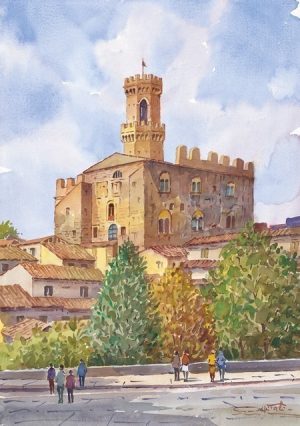 01 Volterra - Scorcio panoramico, il Palazzo dei Priori
