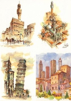 103 Quattro Immagini - Firenze, Siena, Pisa, San Gimignano