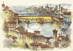 010c Firenze - Panorama con il Ponte Vecchio