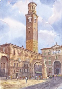 14 Verona - Piazza dei Signori, Torre dei Lamberti