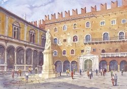 15 Verona - Piazza dei Signori: Loggia del Consiglio e Palazzo del Capitano