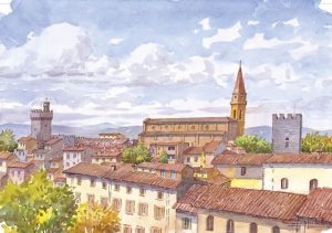 02 Arezzo - Vista particolare della città e il suo Duomo