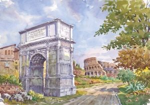 20 Roma - Arco di Tito e Colosseo