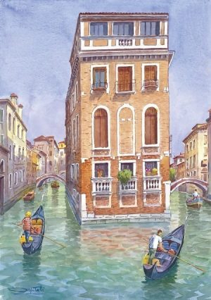 20 Venezia - Visione romantica, i due canali