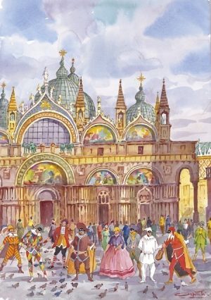21 Venezia - Le Maschere Veneziane in Piazza San Marco