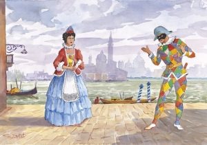 29 Venezia - L'incontro di Arlecchino e Colombina