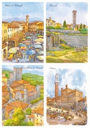 03 Quattro Immagini - Greve in Chianti, Fiesole, Castellina, Siena
