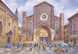 06 Verona - Chiesa di Santa Anastasia e, a sinistra, quella di San Pietro martire