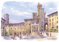 07 S. Gimignano - Piazza della Cisterna