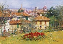 073 Firenze - Vista dal Viale dei Colli