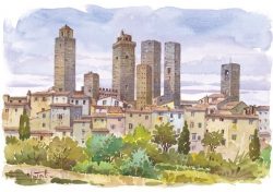08 S. Gimignano - Panorama, le torri medioevali