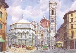 085 Firenze - Il Battistero e la Cattedrale