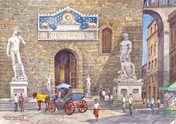 098 Firenze - Particolare del Palazzo Vecchio