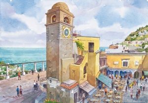 Poster 01 Capri: Vista sul mare da “La Piazzetta”