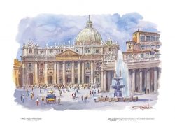 Poster 01 Roma: Piazza San Pietro e Basilica