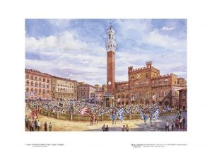 Poster 01 Siena: Piazza del Campo, Il Palio, 2 luglio, 16 agosto