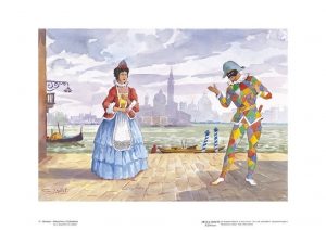 Poster 11 Venezia: Arlecchino e Colombina