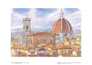 Poster 19 Firenze: Il Campanile di Giotto, Orsanmichele, il Cupolone