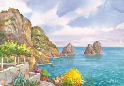 Poster 02 Capri: L’ isola e i faraglioni