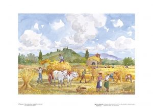 Poster 03 Vita Rurale: La mietitura del grano