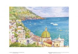 Poster 05 Positano: Scorcio panoramico e il suo incantevole mare