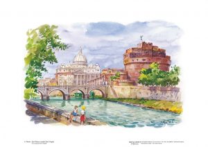 Poster 06 Roma: San Pietro e castel Sant' Angelo