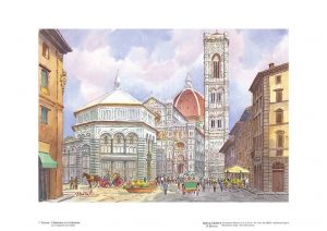 Poster 07 Firenze: Il Battistero e la Cattedrale