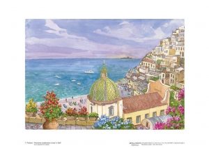 Poster 07 Positano: Panorama caratteristico e isola "Li Galli"